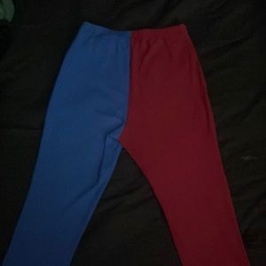 Blue and Red leggings